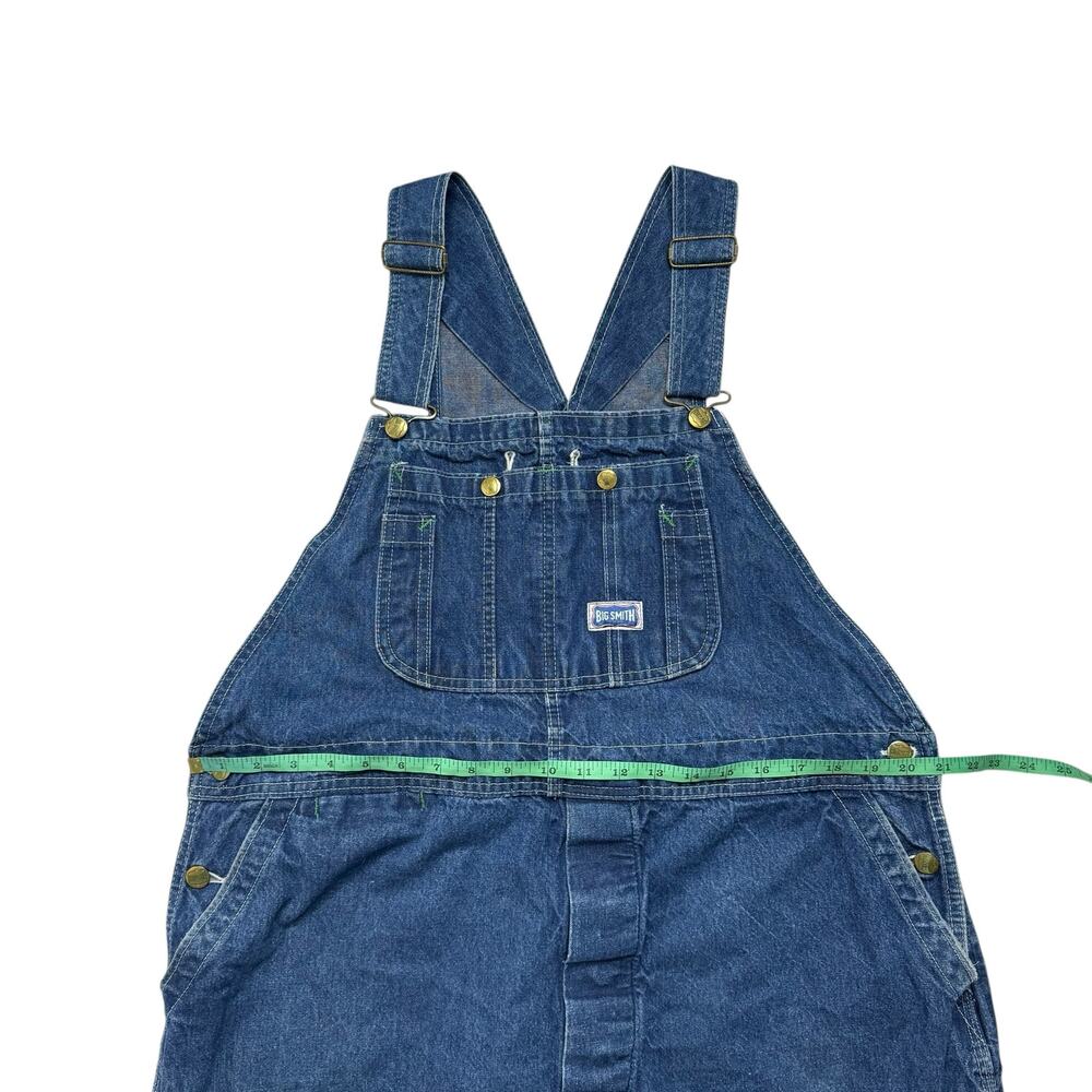 Vintage BIG SMITH Cutoff Denim Overalls Size 42 Mens Made in USA *READ* Cotton - Picture 5 of 9